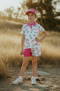 Matching Set - Fishing Shirt, Footy Shorts & Cap (Floral)