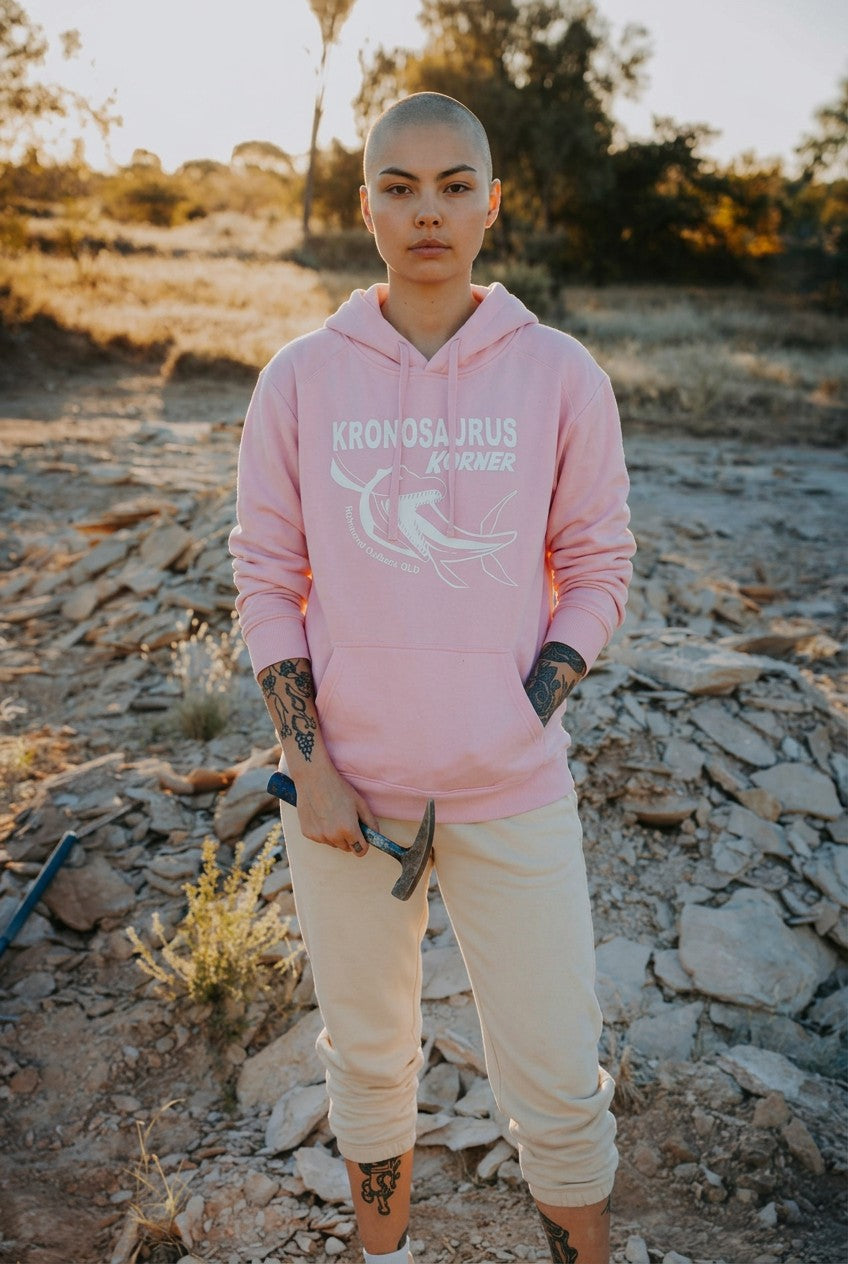 Adults Hoodie (Pink- Kronosaurus Korner)