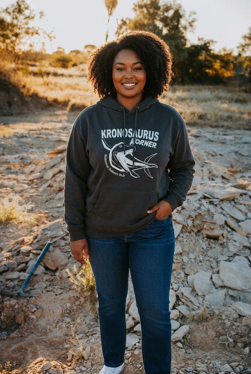 Adults Hoodie (Grey - Kronosaurus Korner)