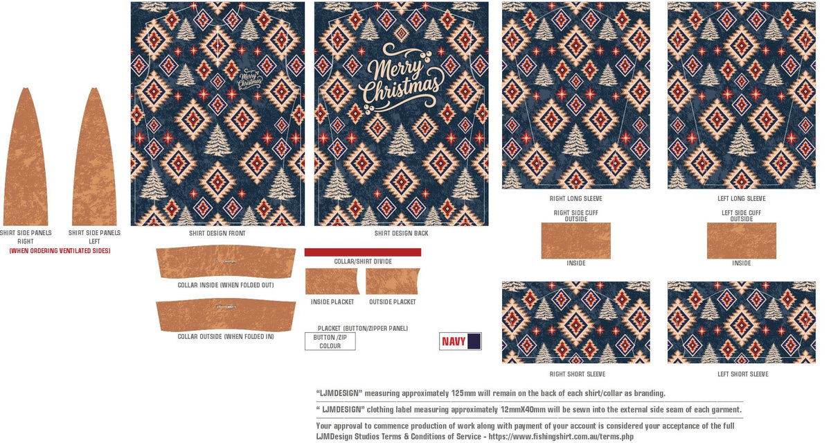 Christmas - Fishing Shirt - Aztec (Pre-oder)