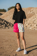 Footy Shorts (Pink/Floral)