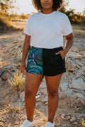 Footy Shorts (Purple/Ammonite)