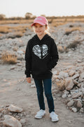Kids Heart Hoodie (Black)