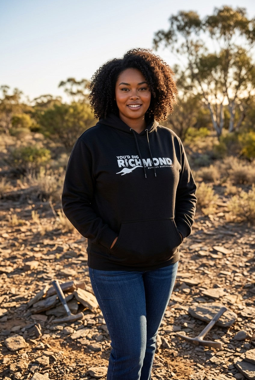 Adults Hoodie (Black - You'll Dig Richmond)
